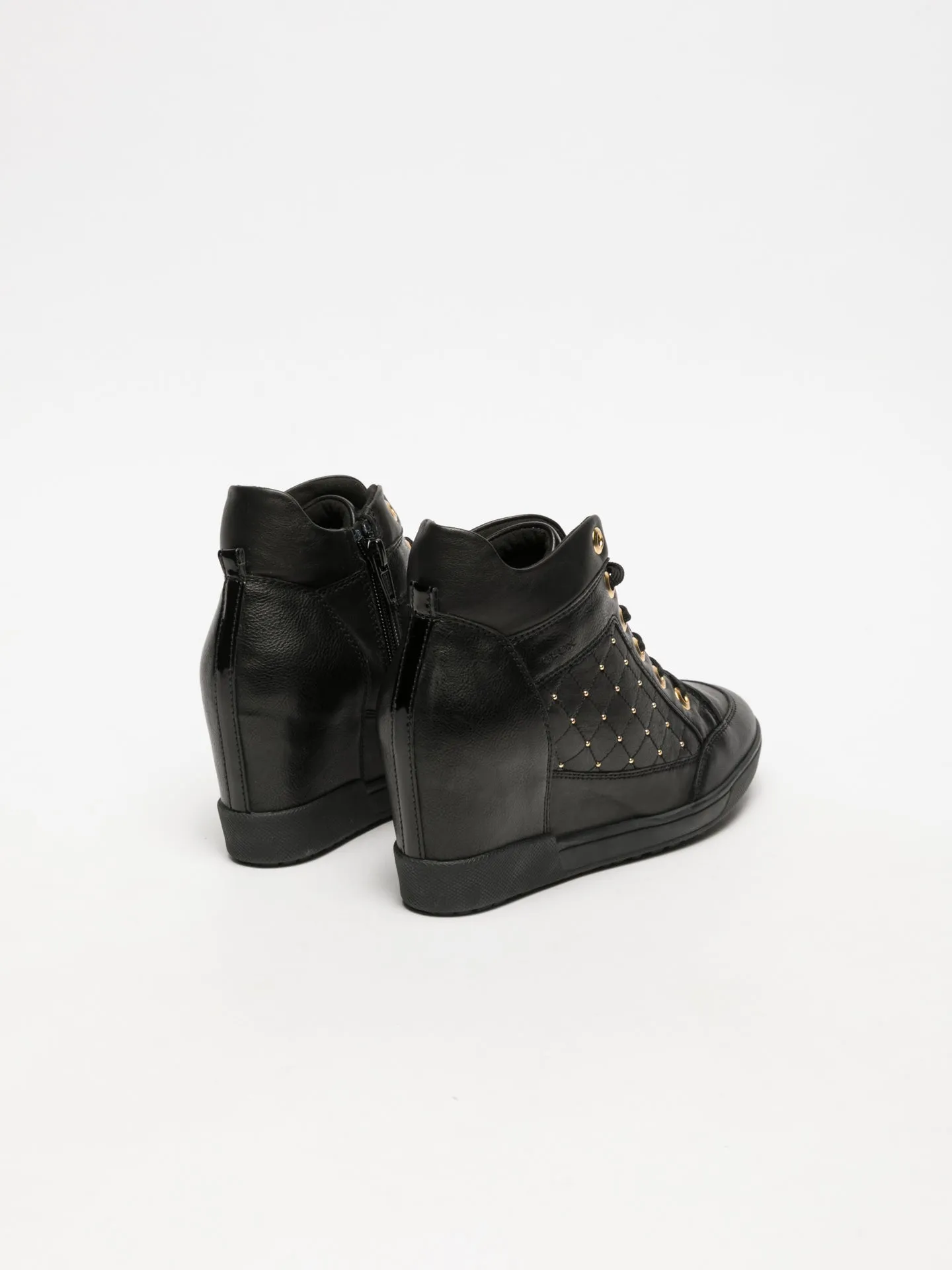 Black Wedge Trainers